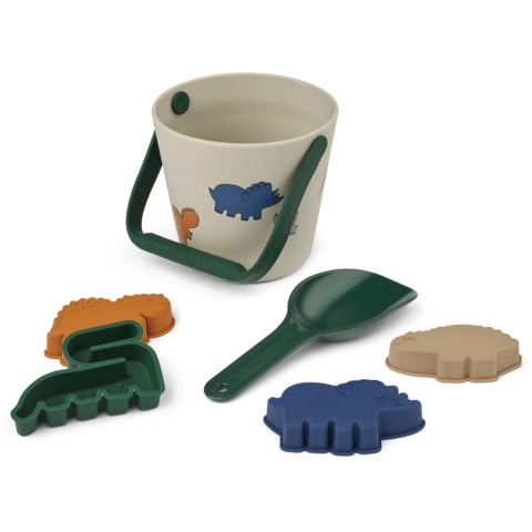 Liewood Strandset - Gilma - Dinosaurs/Mist - Liewood - OneSize - Zandspeelgoed