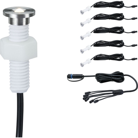 Paulmann 93694 Verlichtingssysteem Plug&Shine LED-buiteninbouwlamp (uitbreiding) Set van 5 stuks