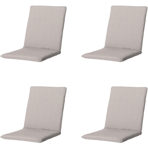 Madison - Stapelstoelkussen Napels taupe - Ca. 97x49 cm - Set van 4