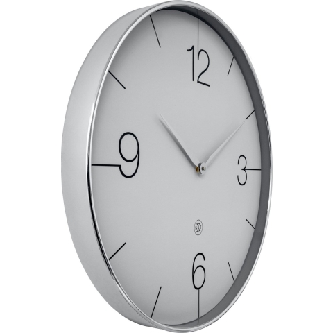 NeXtime - Wandklok 51cm-Stil-Chroom|Groen-Plastic-nXt &apos;Finesse Large&apos;