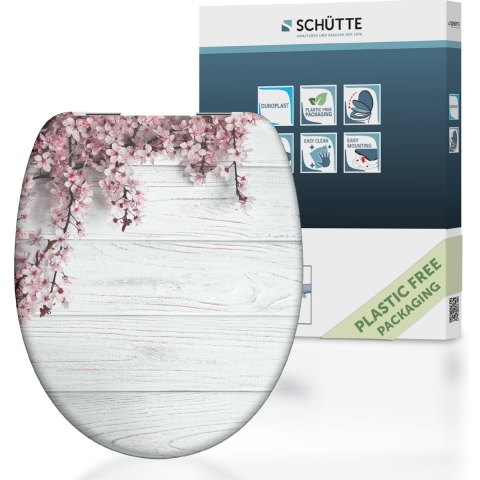 Schutte Duroplast WC-bril FLOWERS&WOOD met soft-close
 - 82197 82197