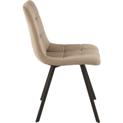 J-Line stoel Morgan - textiel|metaal - beige - 2 stuks