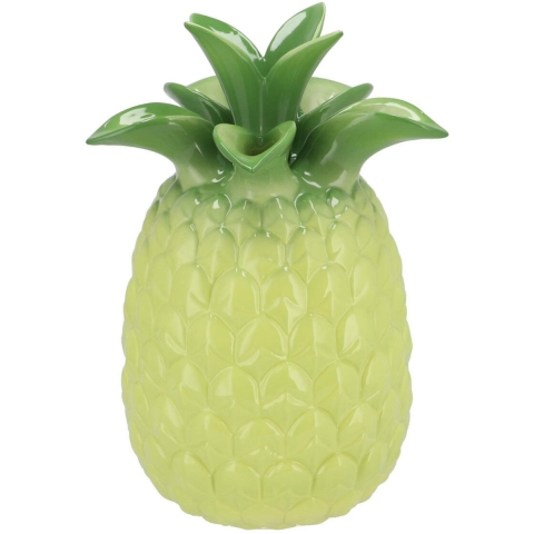 Bloemenvaas Tropical Pineapple - ananas vaas - groen - D18 x H28 cm -