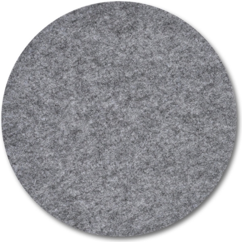 Ronde eettafel placemats - 10x - grijs - Dia 38cm - Vilt/polyester - Hittebestendig -