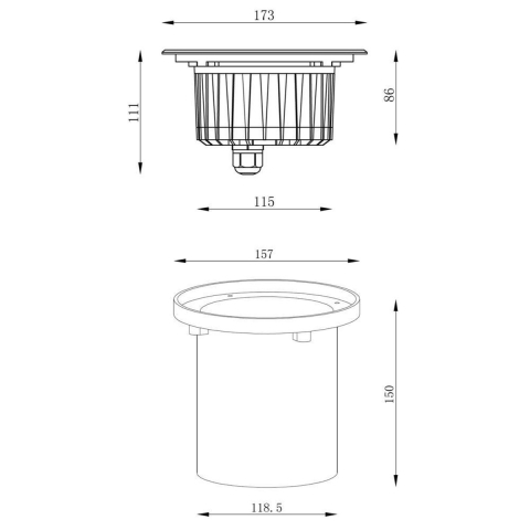 Deko Light HP I WW 730249 Vloerinbouwlamp LED vast ingebouwd LED F (A - G) 7.60 W Zilver