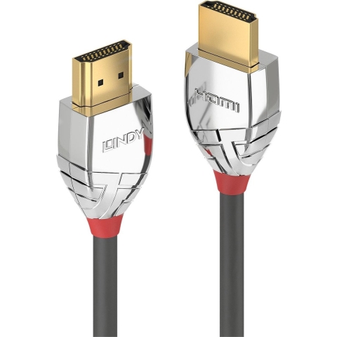 LINDY 37874 HDMI-kabel HDMI Aansluitkabel HDMI-A-stekker, HDMI-A-stekker 5.00 m Grijs 4K UHD