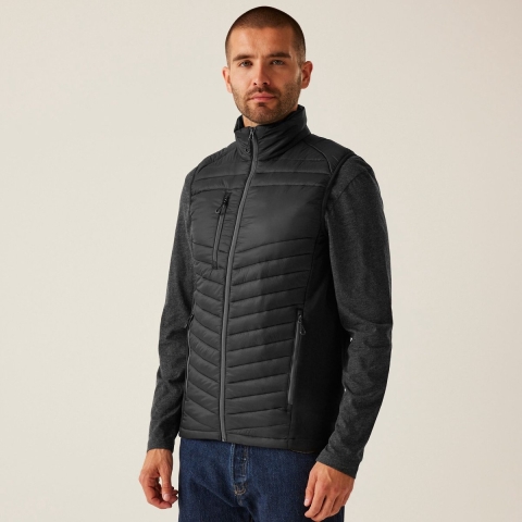 Ragetta RG894 Navigate Hybrid Bodywarmer - Black/Seal Grey - 3XL