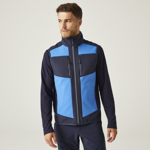Ragetta RG907 E-volve Unisex 2-Layer Softshell Bodywarmer - Strong Blue/Navy - 3XL