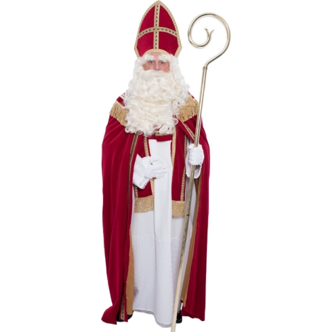 Sinterklaas kostuum - inclusief korte witte handschoenen One size -