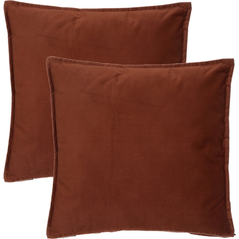 Bank/sierkussens Sophia - 2x stuks - 55 x 55 cm - polyester met rits -