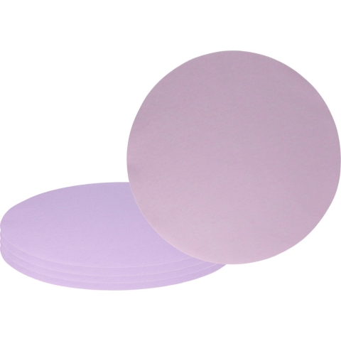 Wicotex Placemats Uni - 6x - lila paars - rond 38 cm - anti slip laag - Teflon coating toplaag -