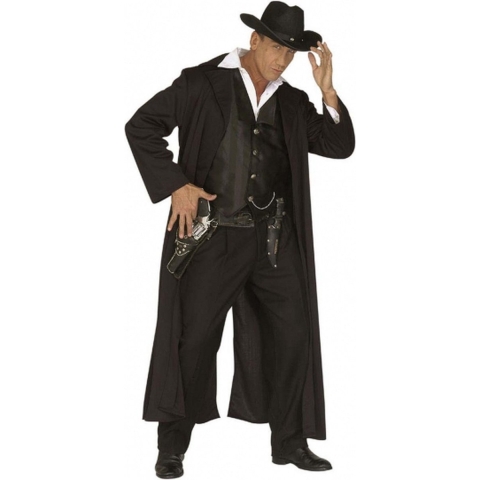 Luxe cowboy verkleedkleding - polyester - heren kostuum - jas en gilet 54 (XL) -