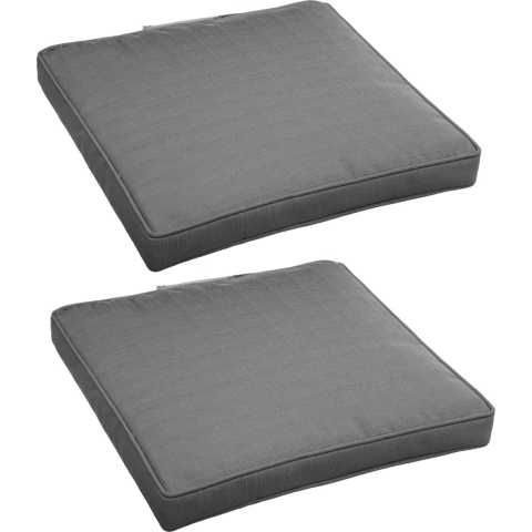 Hesperide Stoelkussens - Set van 4x stuks - binnen/ buiten stoelen - grijs - 40x4 cm -