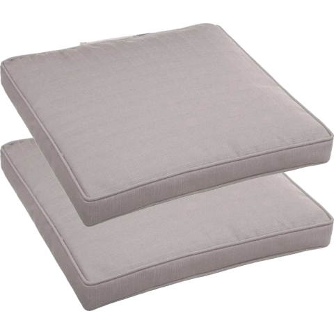 Set van 4x stuks hesperide tuinstoelkussen - taupe - uv-bestendig - 40 x 4 cm -