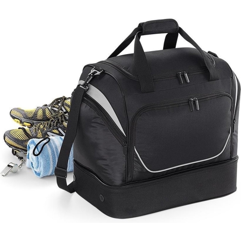 Quadra QS285 Pro Team Hardbase Holdall - Black/Light Grey - 44 x 39 x 27 cm