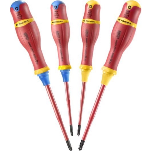 Facom Protwist® Bornéo® Schroevendraaierset | Geïsoleerd | Voor Gemengde Aandrijvingen | 4-delig - ATB.J4TVE