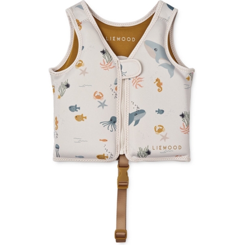 Liewood Zwemvest - 11-15 kg - Dove - Sea Schepsel/Sandy - Liewood - OneSize - Zwemvest