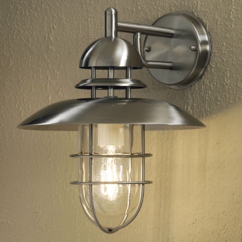 Konstsmide Sorrento 7319-000 Buitenlamp (wand) Spaarlamp, LED E27 60 W RVS