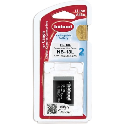 Hahnel HL-13L Canon 3.6V/1060mAh 3.8Wh | Batterijen voor camera's | Kabels, Adapters&Laders - Batterijen&Accu's | 1000 163.1