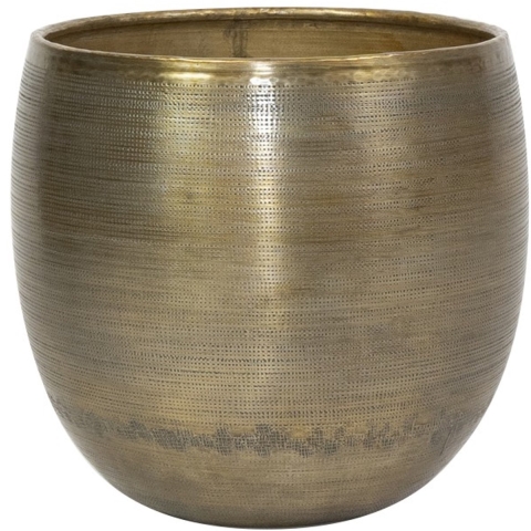 Ter Steege Bloempot Aluminium Goud D 31 cm H 28 cm