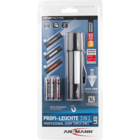 Ansmann Future Multi 3in1 Zaklamp werkt op batterijen LED Met riemclip 180 lm 183 g