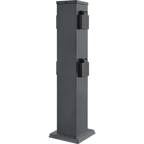 Heitronic 501335 Stopcontactsplitter Antraciet Kinderbeveiliging