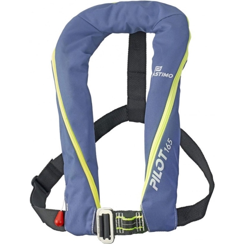 Plastimo Pilot 165N II automatisch reddingsvest met harnas blauw