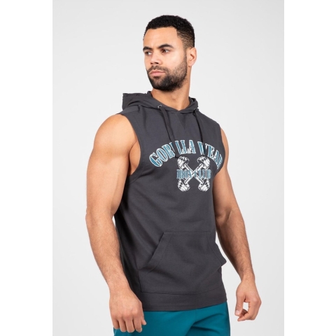Gorilla Wear Chico Mouwloos T-shirt met Capuchon - Donkergrijs - 3XL