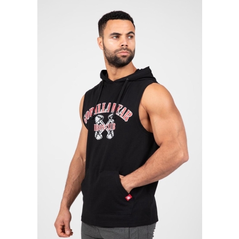 Gorilla Wear Chico Mouwloos T-shirt met Capuchon - Zwart - XL