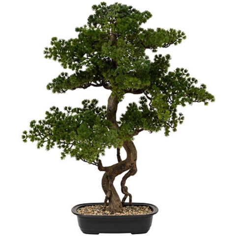 Atmosphera bonsai boom - in keramische pot - 86 cm - kunstplant - groen -