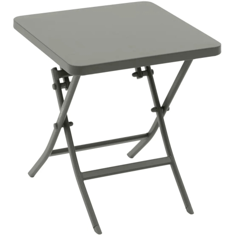 Bijzettafel/tuin tafel Oase - metaal - groen - 40 x 40 x 45 cm - voor buiten - inklapbaar -