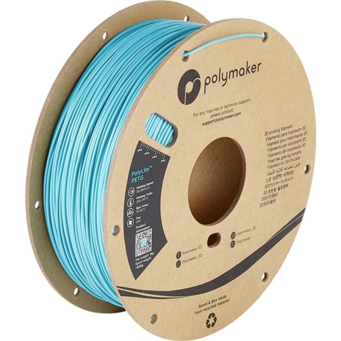 Polymaker PB01010 PolyLite Filament PETG Hittebestendig, Hoge treksterkte 1.75 mm 1000 g Turquoise 1 stuk(s)