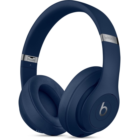 Beats Studio3 Over Ear koptelefoon Bluetooth, Kabel Stereo Blauw Noise Cancelling Vouwbaar, Volumeregeling