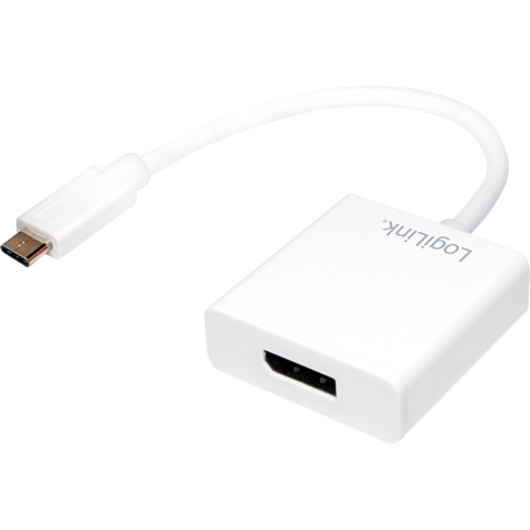 LogiLink CV0109 Adapter [1x DisplayPort stekker - 1x DVI-bus 24+1-polig, HDMI-bus, VGA-bus] Zwart