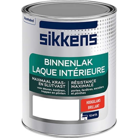 Sikkens Binnenlak Hoogglans - Op Kleur Gemengd - 0,75L