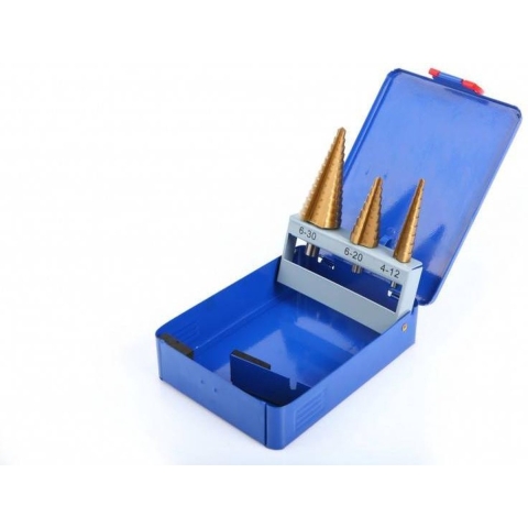 HBM 3-delige HSS - TIN gecoate trapgatborenset / stappenborenset