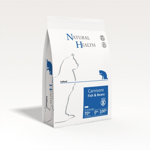 Natural Health graanvrij kattenvoer Adult Carnivore Fish&Beans 2 kg