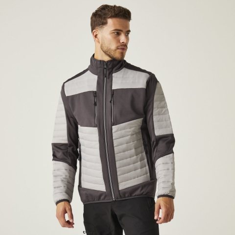 Ragetta RG563 E-volve Unisex Thermal Hybrid Jacket - Mineral Grey/Ash (Heather) - XS