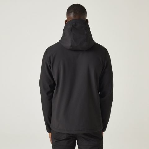 Ragetta RG705 Navigate 2-Layer Hooded Softshell Jacket - Black/Lime - L