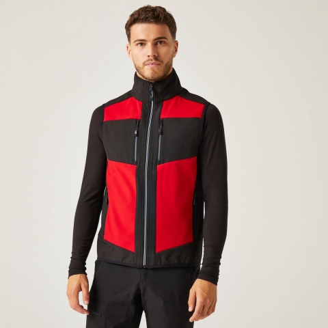Ragetta RG907 E-volve Unisex 2-Layer Softshell Bodywarmer - Classic Red/Black - XS