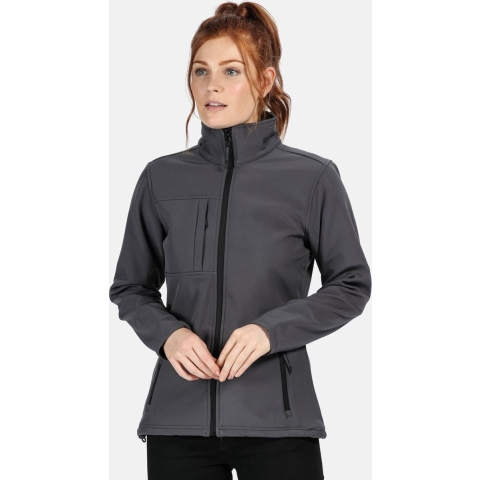 Ragetta RG689 Women´s Softshell Jacket - Octagon II - Seal Grey (Solid)/Black - 40 (14)