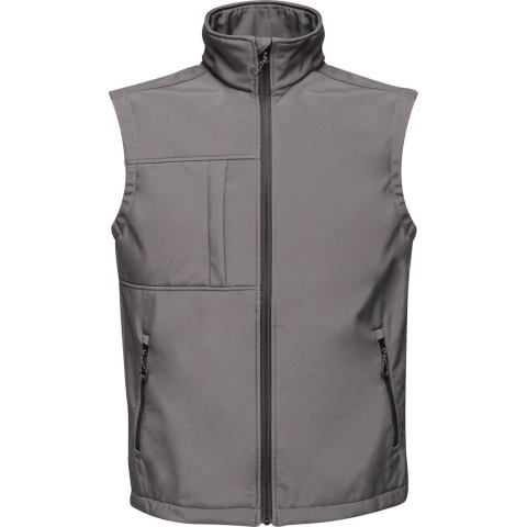 Ragetta RG848 Men´s Octagon II Printable Softshell Bodywarmer - Seal Grey (Solid)/Black - M