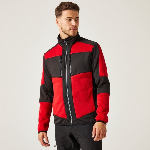 Ragetta RG720 E-volve Unisex Knit Effect Stretch Midlayer Jacket - Classic Red/Black - M