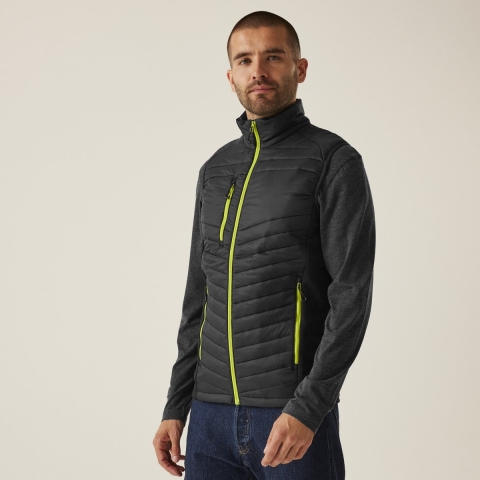 Ragetta RG894 Navigate Hybrid Bodywarmer - Black/Lime - M