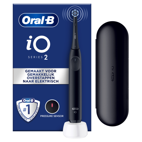 Oral-b Io2 Zwart + Etui Elektrische Tandenborstel