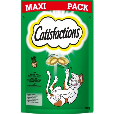 4x Catisfactions Kattensnoepjes Kattenkruid 180 gr
