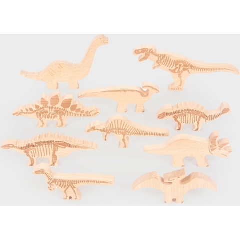Tickit Houten Blokken Dinosaurus