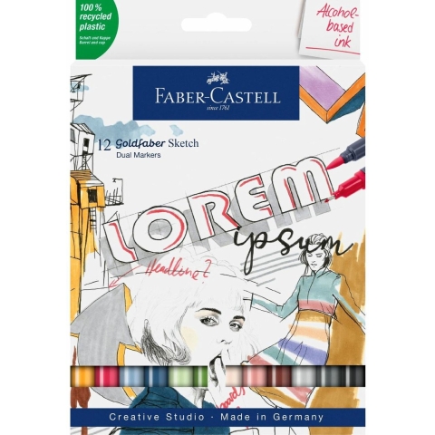 Faber-Castell Kleurenmarkers - Goldfaber schetsmarker - 12 stk - Faber-Castell - OneSize - Marker