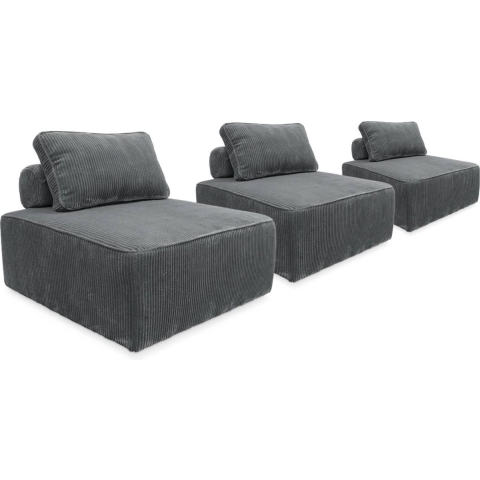 sweeek - Corduroy fauteuil, set van 3