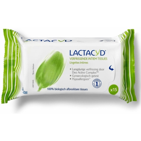 5x Lactacyd Tissues Verfrissend 15 stuks